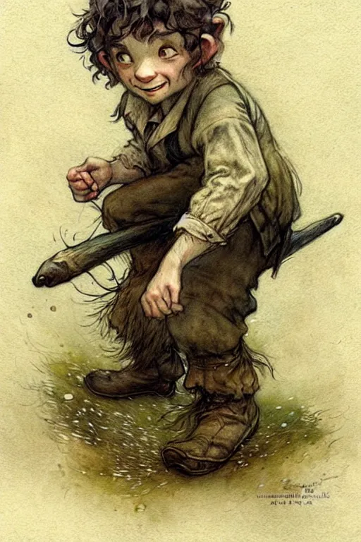 Image similar to (((((1950s hobbit . muted colors.))))) by Jean-Baptiste Monge !!!!!!!!!!!!!!!!!!!!!!!!!!!