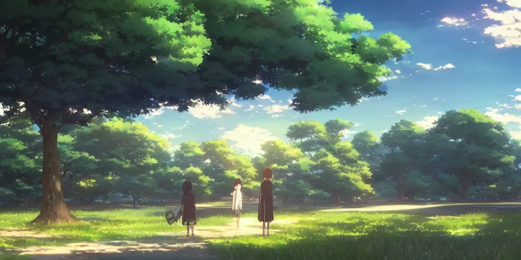 Image similar to beautiful anime scenery by makoto shinkai
