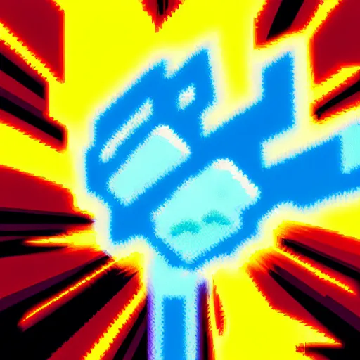 Image similar to pixel art, pixel game, goku charging up a kamehameha wave, video game, high quality