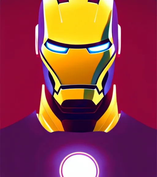 Image similar to icon stylized minimalist adam scott as iron man, loftis, cory behance hd by jesper ejsing, by rhads, makoto shinkai and lois van baarle, ilya kuvshinov, rossdraws global illumination