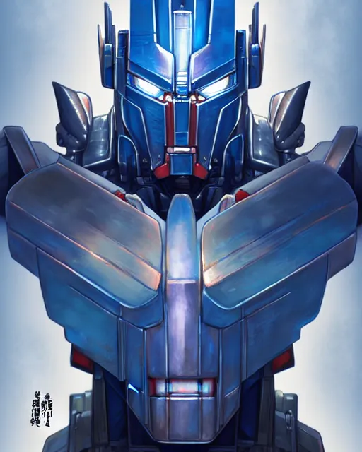 Image similar to optimus prime, portrait shinkai makoto studio ghibli studio key hideaki anno sakimichan stanley artgerm lau rossdraws james jean marc simonetti elegant highly detailed digital painting artstation pixiv