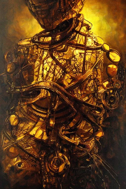 Prompt: beautiful oil clean painting biomechanical cube, rembrandt, complex, stunning, realistic color, 4 k, high res, awardwinning, masterpiece, realistic lighting