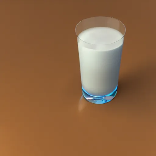 Prompt: a capybara in a glass of milk, 3 d render