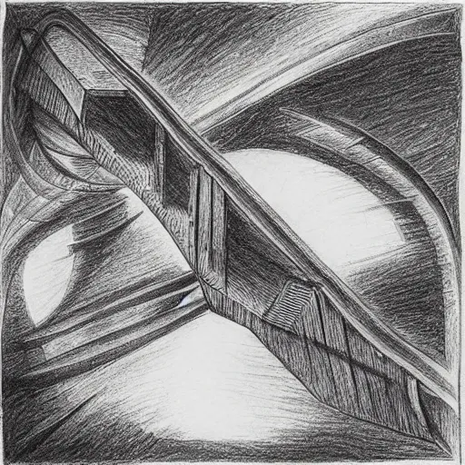 Prompt: apocalypse as drawn by escher using charcoals