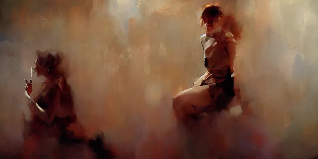 Image similar to girl ; the most beautiful painting in the world ; by craig mullins