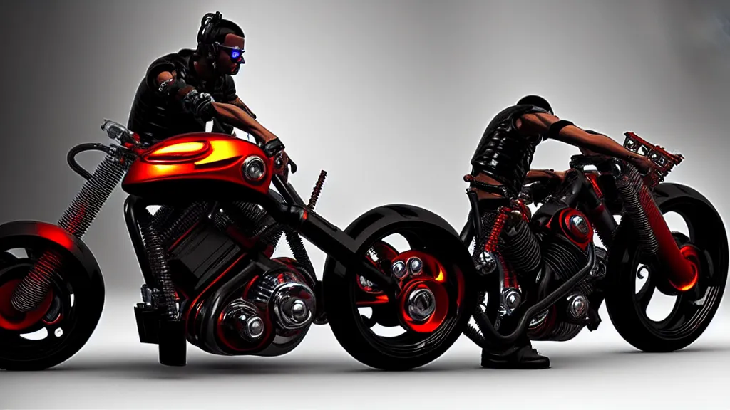 Image similar to cyberpunk harley davidson motorcycle