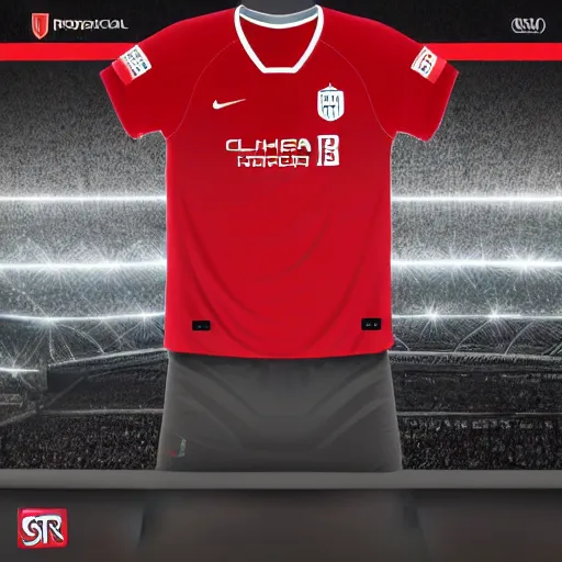 Prompt: SC Internacional soccer jersey, realistic, 4k, uhd, real life