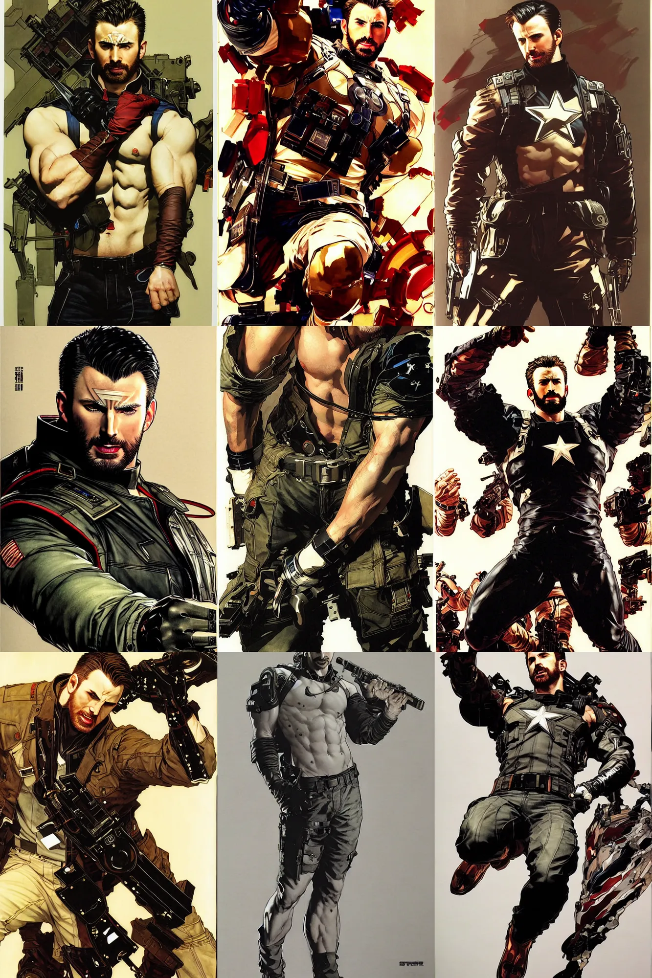 Prompt: chris evans, painting by j. c. leyendecker, yoji shinkawa, katayama bokuyo