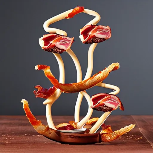 Prompt: bacon rollercoaster