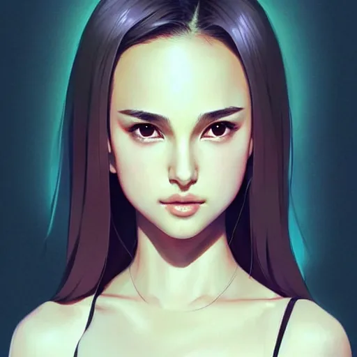 Image similar to a beautiful young japanese natalie portman alluring instagram model in crop top, large chest, by guweiz and wlop and ilya kuvshinov and artgerm, symmetrical eyes, aesthetic, gorgeous, stunning, alluring, attractive, artstation, deviantart, pinterest, digital art