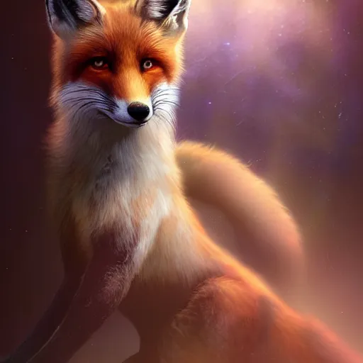 Prompt: fox wearing a tiara, fantasy painting, cinematic lighting, deviantart artstation