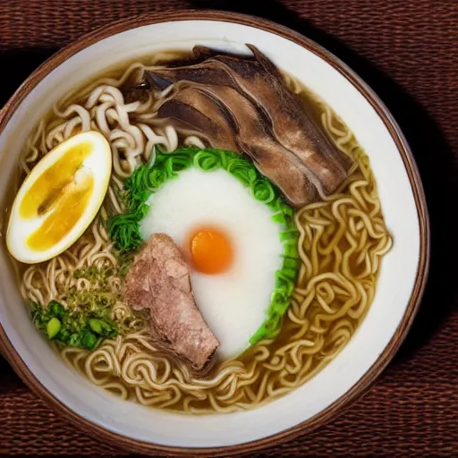 Prompt: a bowl of ramen angry at climate change