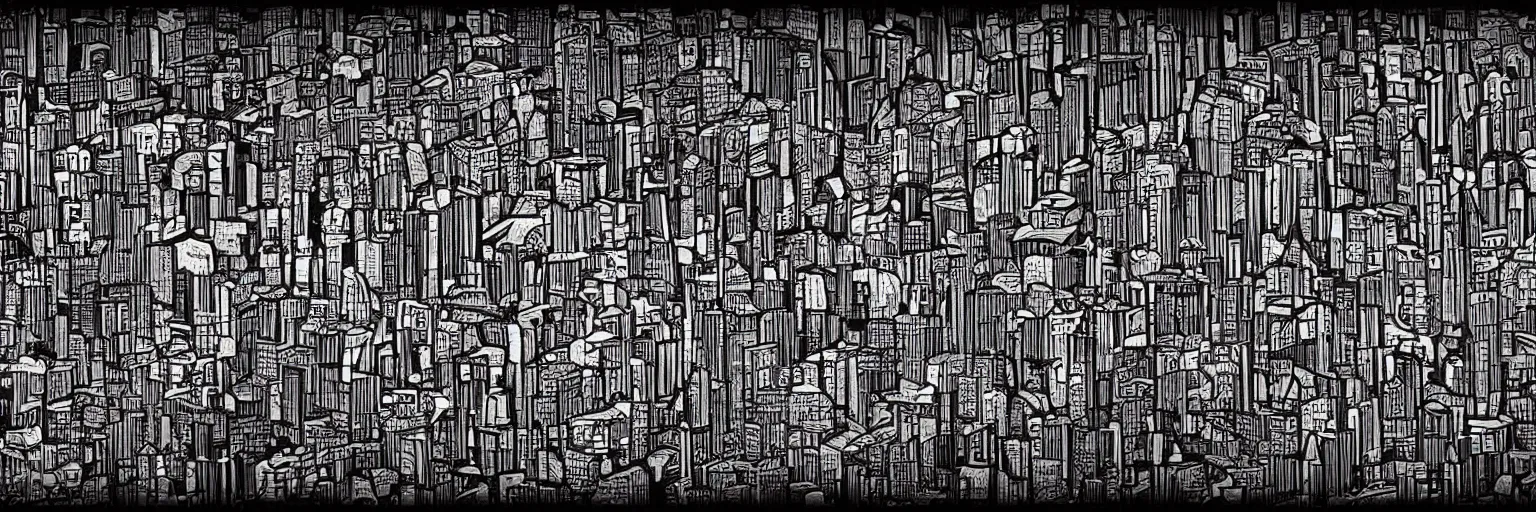 Image similar to new york in the style of lovecraftian