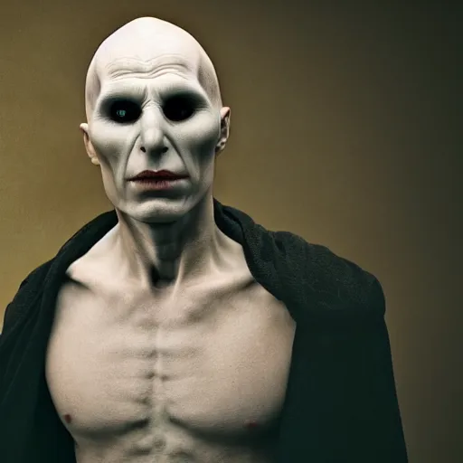 Prompt: Portrait of Voldemort, cinematic photography, HD, eerie