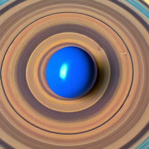 Image similar to rubber bouncy balls being flattened by saturn