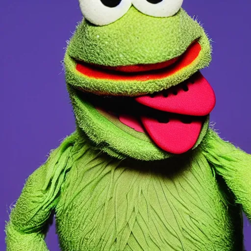 Image similar to muppet of Hulk Hogan, from the Muppets Show