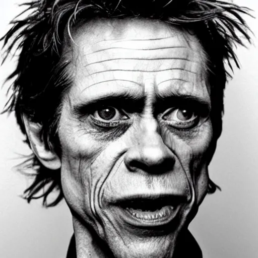 Image similar to willem dafoe by tim burton