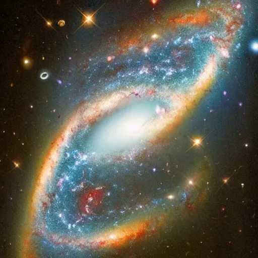 Image similar to two galaxies colliding