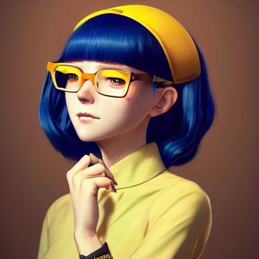 Prompt: a beautiful slim introverted yellow haired nerd girl, art by ilya kuvshinov and lois van baarle and ross tran and range murata and artgerm and andy warhol, norman rockwell, mystical trending on artstation hq, pinterest, unreal engine 5, 4 k uhd image,