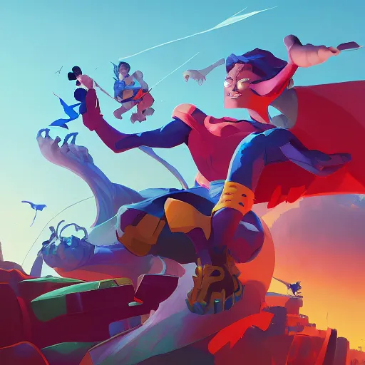 Image similar to hero world mighty max, behance hd by jesper ejsing, by rhads, makoto shinkai and lois van baarle, ilya kuvshinov, rossdraws global illumination