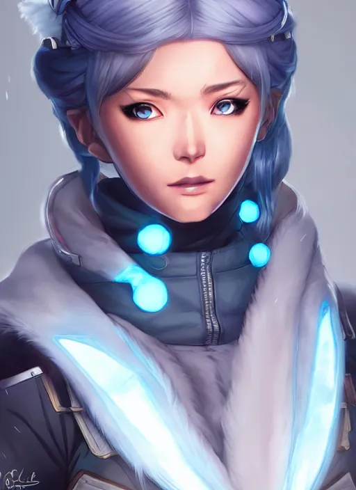 Prompt: Ice Queen in apex legends as an anime character digital illustration portrait design by Ross Tran, artgerm detailed, soft lighting