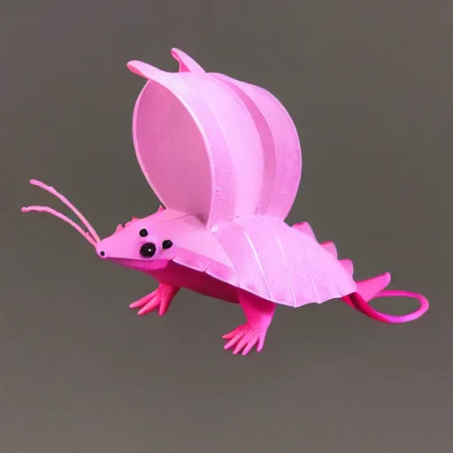 Prompt: ( ( ( pink armadillo with wings ) ) ), anime
