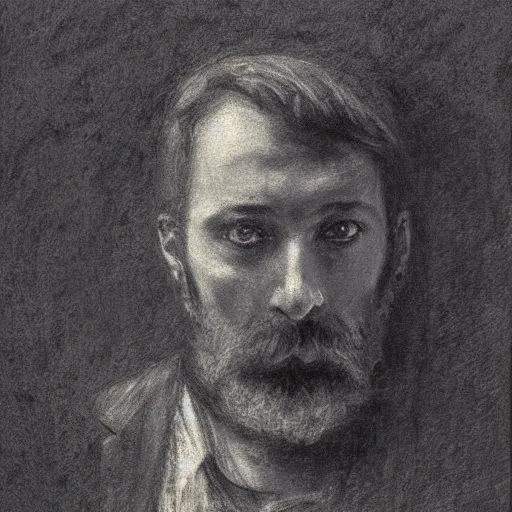 Prompt: occult detective by alfred stevens in charcoal