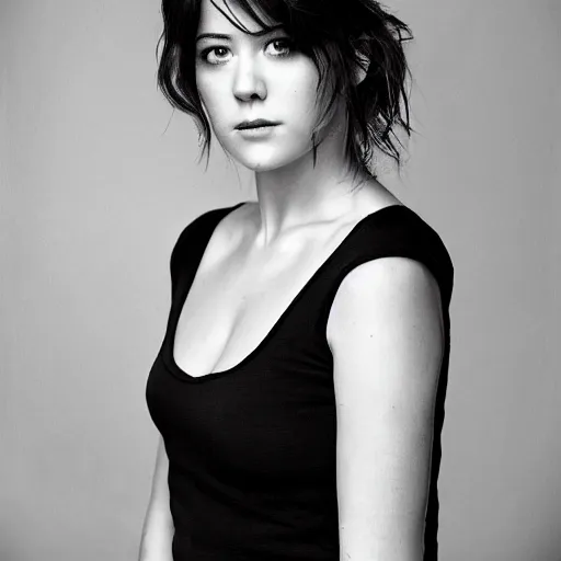 Prompt: a masterpiece portrait photo of a beautiful young woman who looks like an scene gril mary elizabeth winstead, symmetrical face