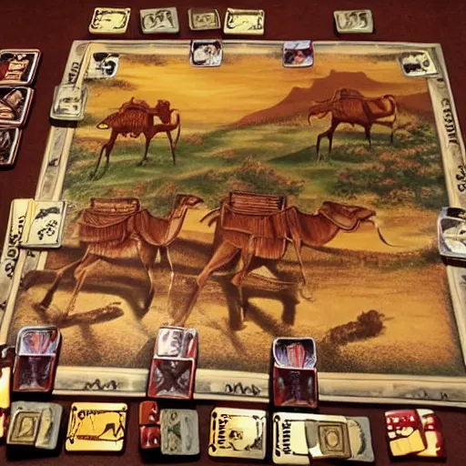 Prompt: camel up! Board game