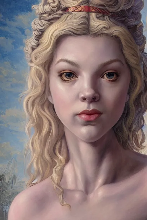 Image similar to A fantasy comic book style portrait painting of Cory Chase, hybrid, Anya Taylor-Joy, as an Atlantean Reptilian Warrior, François Boucher, Oil Painting, Mystical Valkyrie, unreal 5, DAZ, hyperrealistic, octane render, Regal, Refined, Detailed Digital Art, RPG portrait, William-Adolphe Bouguereau, Michael Cheval, Walt Disney (1937), Steampunk, dynamic lighting, Highly Detailed, Cinematic Lighting, Unreal Engine, 8k, HD