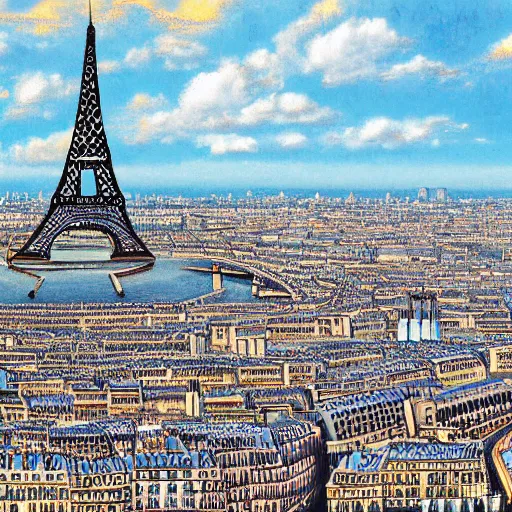 Image similar to paris in the year 2 0 7 1