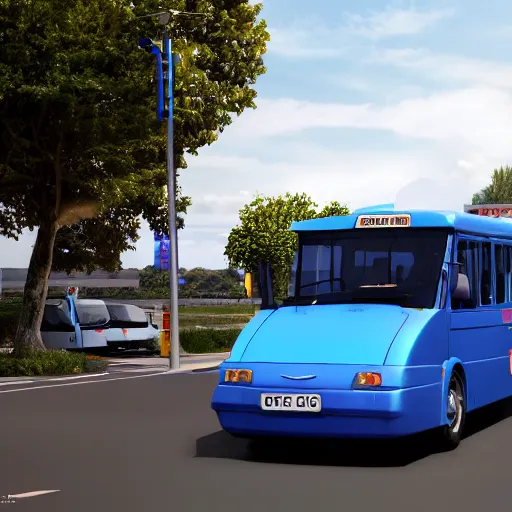 Prompt: the inbetweeners car driving past a bus stop, realistic, 8k resolution, hyperdetailed, highly detailed, real life, studio lighting, high quality, photo