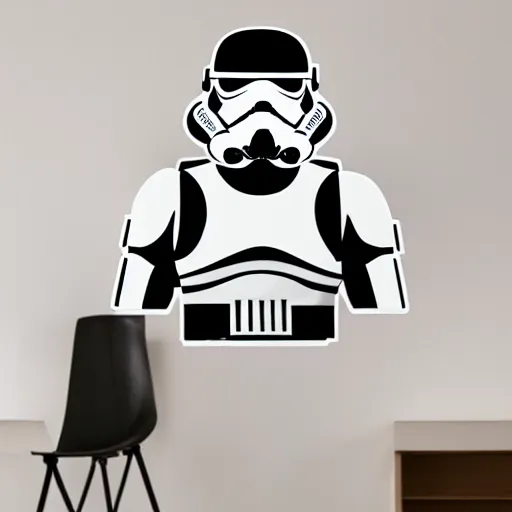 Image similar to a nice vector sticker of a star-wars-storm-trooper