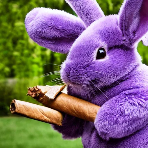 a big violet rabbit smoking a cigar, professional | Stable Diffusion ...