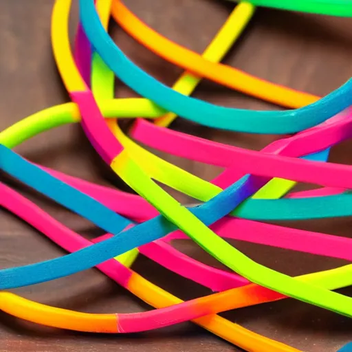 Image similar to photo of a colorful rubber band ball