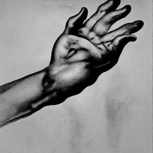 Prompt: hand by dali