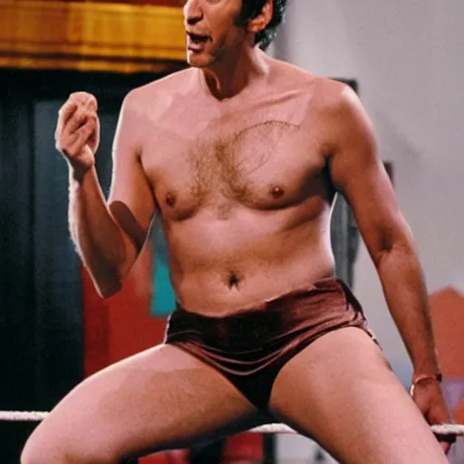 Image similar to jeff goldblum as a wrestler - 8