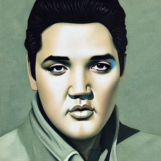 Image similar to Elvis Presley profile picture by Sachin Teng, asymmetrical, dark vibes, Realistic Painting , Organic painting, Matte Painting, geometric shapes, hard edges, graffiti, street art:2 by Sachin Teng:4