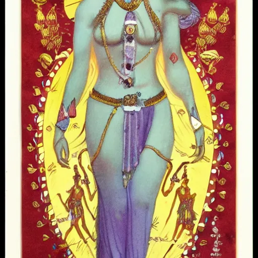 Image similar to goddess named urualu, she rules over love and marriage. her symbols are roses and doves.