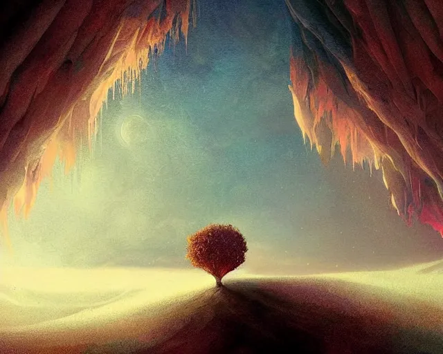 Prompt: dreamy, critical detail, atmospheric dreamscape painting, dramatic lighting, evokes a sense of wonder, digital art, sharp focus, wlop by ( artstation jeremiah ketner and leonardo da vinci and greg rutkowski ), cinematic, a simple textured vector based illustration, masterpiece : a dramatic framing of a challenge, contrasting colors