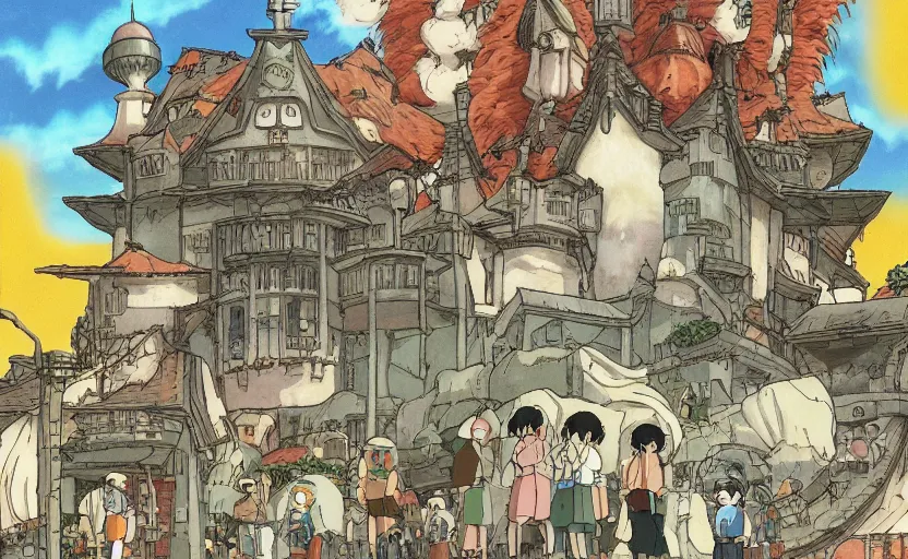 Prompt: a studio ghibli frame of hell, high quality, detailed,