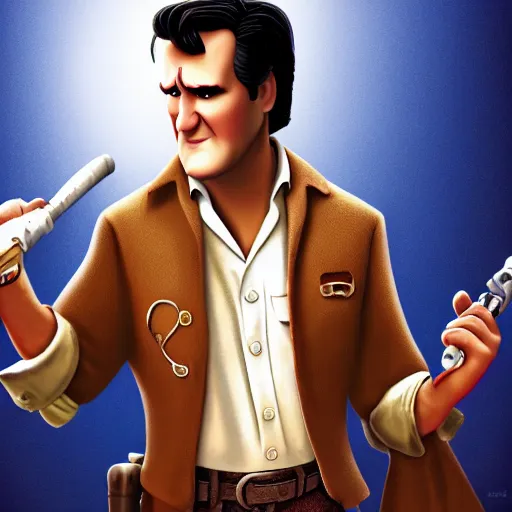 Prompt: Bruce Campbell in a Pixar movie, HD, high resolution, hyper realistic, 4k, intricate detail