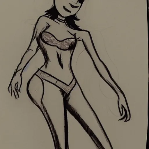 Image similar to milt kahl sketch of victoria justice with kim kardashian body as princess daisy from super mario bros