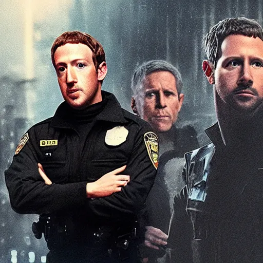 Image similar to mark zuckerberg as officer k in blade runner 2 0 4 9