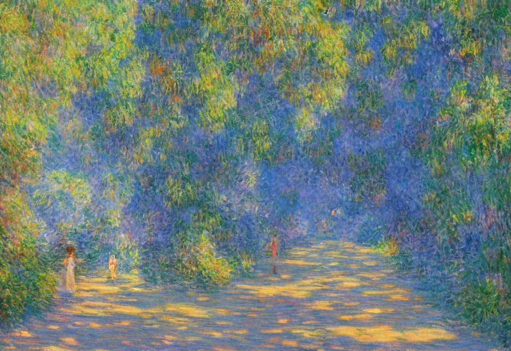 Image similar to anime scenery, very anime in impressionist style, trending artwork, anime painter studio, by claude monet