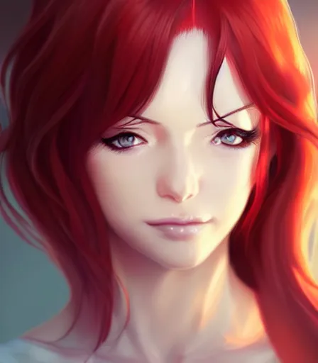 Prompt: beautiful portrait of a gorgeous personal trainer who looks like Rias Gremory , character design by charlie bowater, ross tran, artgerm, and makoto shinkai, detailed, soft lighting, rendered in octane