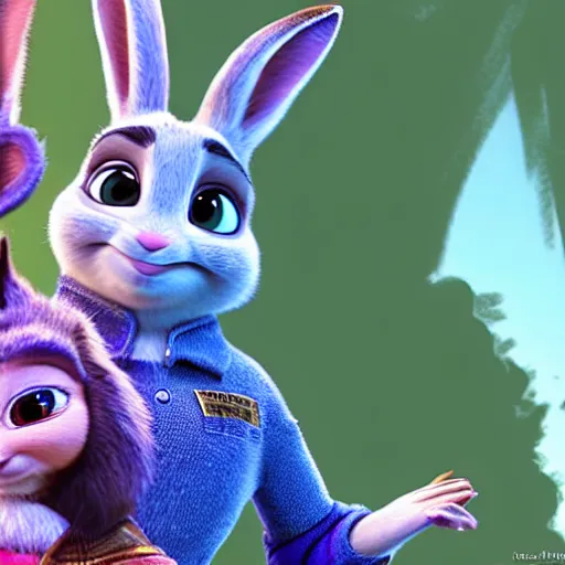 Prompt: natali portman as a judy hopps