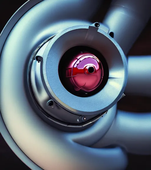 Prompt: turbocharger design look like peppa pig, oil on canvas, deep depth field, masterpiece, cinematic composition, hyper - detailed, hd, hdr