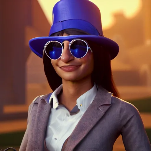 Image similar to hyperrealistic film full body still of mia khalifa as willy wonka, inspired by istvan sandorfi & greg rutkowski & unreal engine, perfect facial symmetry, dim volumetric cinematic lighting, 8 k octane comprehensive render, extremely hyper - detailed, incredibly lifelike attributes, intricate, real flesh texture, masterpiece, artstation, stunning,