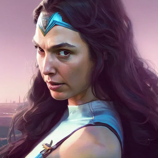 Prompt: highly detailed portrait, gal gadot, in gta v, stephen bliss, unreal engine, fantasy art by greg rutkowski, loish, rhads, ferdinand knab, makoto shinkai and lois van baarle, ilya kuvshinov, rossdraws, tom bagshaw, global illumination, radiant light, detailed and intricate environment